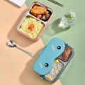 Amamia Lunch Storage Box Rust-proof Heat-resistant Spoon Chopsticks Included Bento Box. 
