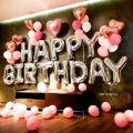 Silver Happy Birthday Foil Balloon - Birthday Decorations Balloon For Children Adult Air Balloons Foil Letter Balloons Birthday Banner Alphabet. 