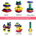 Pyramid Stacking Toy Building Blocks For Kids Creative Preschool Learning Activities Kids Blocks 3D Puzzle Brain Teasers. 