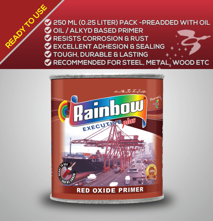 Rainbow RedOxide Primer 250 ml (0.25 Liters)