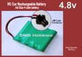 4.8v Rechargeable Battery Pack of AA Size 4 Cells for RC Cars, Toys  SM Connector. 