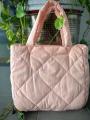 Lightweight Quilted Tote Bag - Autumn/Winter Design with Spacious Interior and Zip Pocket. 
