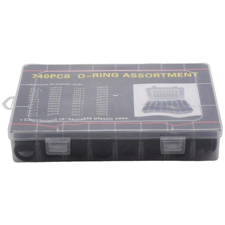 740PCS Nitrile Rubber O Ring Set with Hook Tools Sealing O-Ring Kit