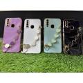 Vivo Y11 / Y12 / Y15 / Y17  Back Cover + Love Heart Bracelet Chain Luxury 6D Plating Soft Case Camera Lens Protection -  Vivo Y11 / Y12 / Y15 / Y17 Girls Back Cover. 