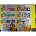 Pack of 6 Coloring and Tracing Books (Each Book Include 3 Activities Read, Write & Color). 