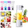 USB Rechargeable Juicer Blender 4 Blades Electric Blender Mini Portable Personal Size Juicer Cup USB Rechargeable Mixer 380ml Food Grade Water Bottle Portable Fruit Juicer Machine. 