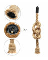 Hanging Rustic Rope Celling Light for Restaurant or Home and Office Rope Ceiling Pendant Lamp Rope wire lamp. 