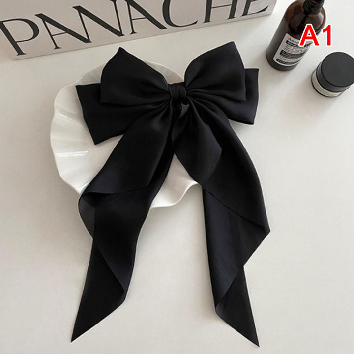 Bow%20Ribbon%20Hairpin%20Headwear%20Simple%20Elegant%20Satin%20Spring%20Clip%20Fixed%20Hair%20Clip%20Ret%20Cologo%20-%20Image%202