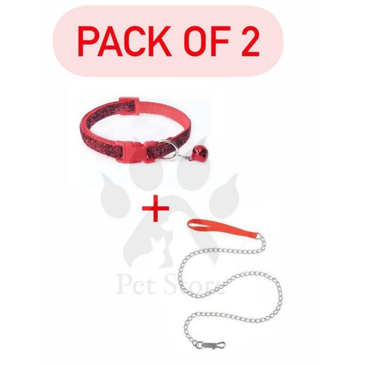 Cat Collar + Chain For Cats