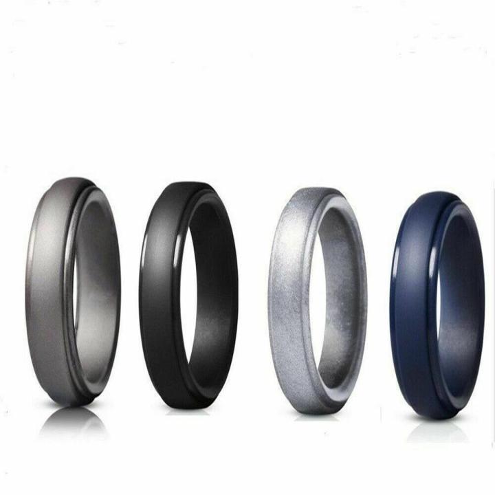 Band Gym Rubber Men Silicone Wedding Ring