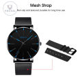 Vocoal Men's Watch Men's Mesh Strap Watch Simple Fashion Big Dial Men's Quartz Watches Trendy High-quality Quartz Watch for Students and Business Men to Wear. 