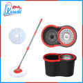 Online Karachi - Rotating Spin Mop 360 with Steel Bucket & Wheels - 2 Microfiber Refills Included. 