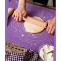 Silicone Dough Kneading Rolling Baking Mat for Kitchen Non Stick Non Slip Washable Silicon Sheet Graduated in cm and Inches for easy Measurements of Pastry Roti Pizza Cakes wear and tear resistant Pad. 