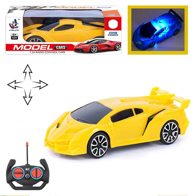 Remote Control Lamborghini Model Car Toy with Lights for Adults and Kids As  Birthday Gift 1:20 Scale Car Size Inches Yellow