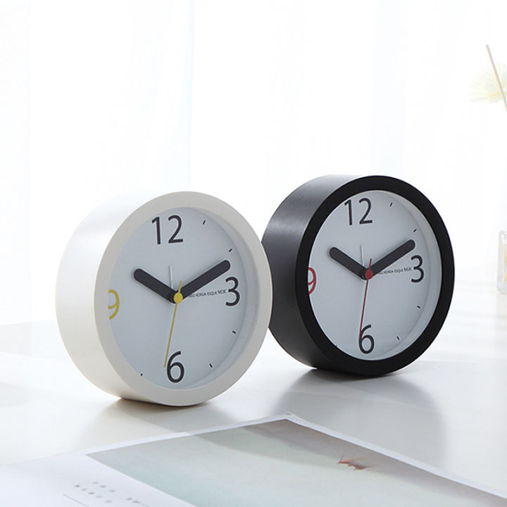 table clock creative personalized sound bedroom bedside small korean version mjk modern simple alarm clock static student digital clock round