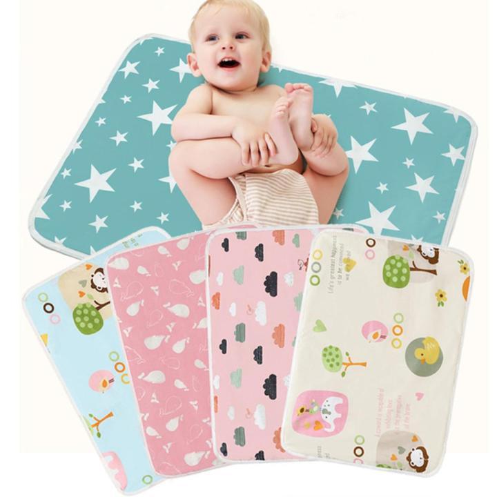 6 Pcs Infant Baby Diaper Changing Mat Bed Protector Waterproof Urineproof Baby Godri Sojni Cotton With Foam Sheet with Plastic Back Baby Accessories