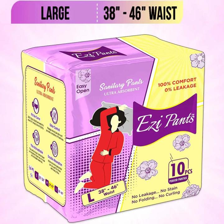 “Ezi Pants Sanitary Panty pads – Ultra Absorbent Leak-Proof Period ...