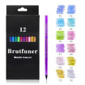 【Poggioio】 12 Color Metallic Colored Pencils Drawing Sketching Set Coloring Colour Pencils Brutfuner Profession Art Supplies For Artist. 