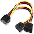 SATA Power Extension Cable - SATA Power Y Splitter Cable Adapted. 