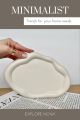 Concrete Jewelry Tray | Cloud Shaped Bathroom Tray | Catchall Tray for New Home Gift | Birthday Gift for Friend Minimal Coffee Table Decor | Customise Product.. 