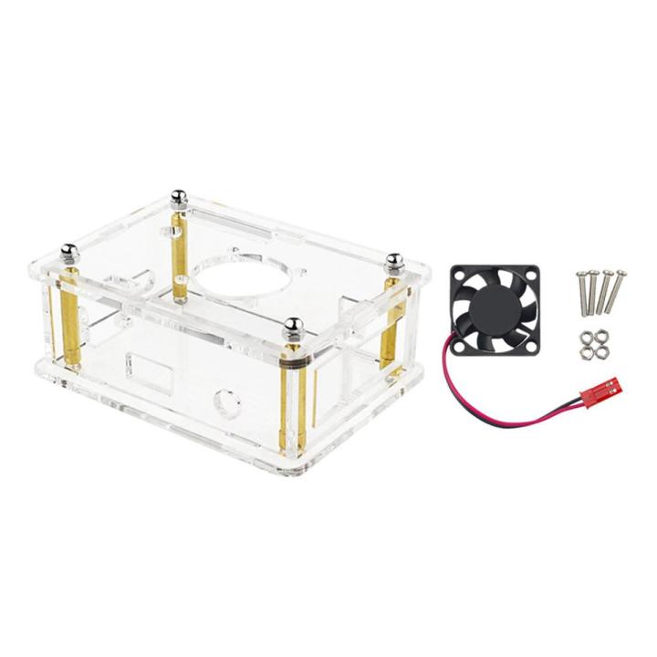 For Orange Pi 3 LTS Case Transparent Acrylic Shell with Cooling Fan