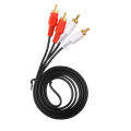 RCA Male to 2 RCA Male connector Cable Dual Stereo Audio Wire Extension Cable AV for DVD TV CD Sound Amplifier. 