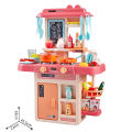 Little Kids Kitchen Pretend Play Set with Steam & Light & Sound and Plastic Accessories Included  Toys for Girls and Boys - 42 pcs. 
