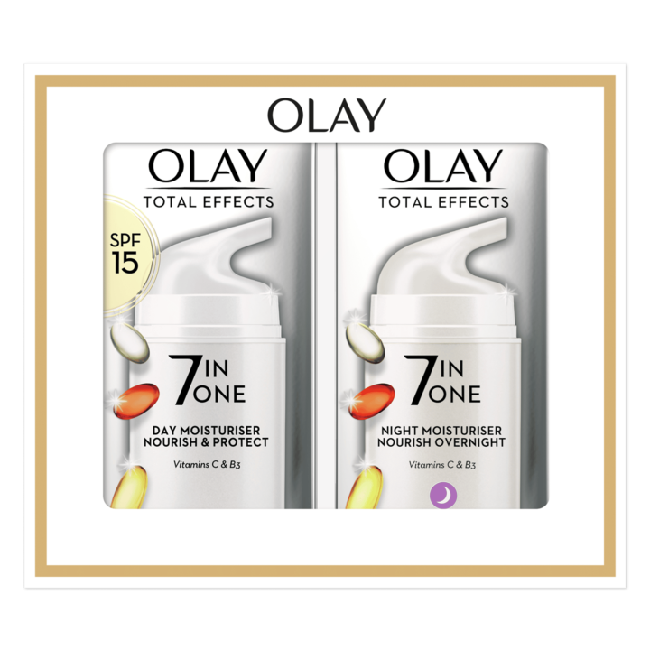 OLAY Total Effects 7in1 Anti-Ageing Day and Night Moisturiser 2x 37ML