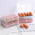 Egg Cartons, PP Egg Holder With Buckle Colorful Tray Store 15 Eggs Egg Container For Refrigerator. 
