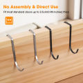 1/2Pcs Door Hanger Hook Stainless Steel Double S-Shaped Storage Hook for Bathroom Kitchen Home Organizer. 