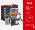 KTF 1440 Or 1668 Portable Speaker with 4 Bands Radio, Antenna, Bluetooth, Solar Charging, Emergency Light, and Hand Grip. 