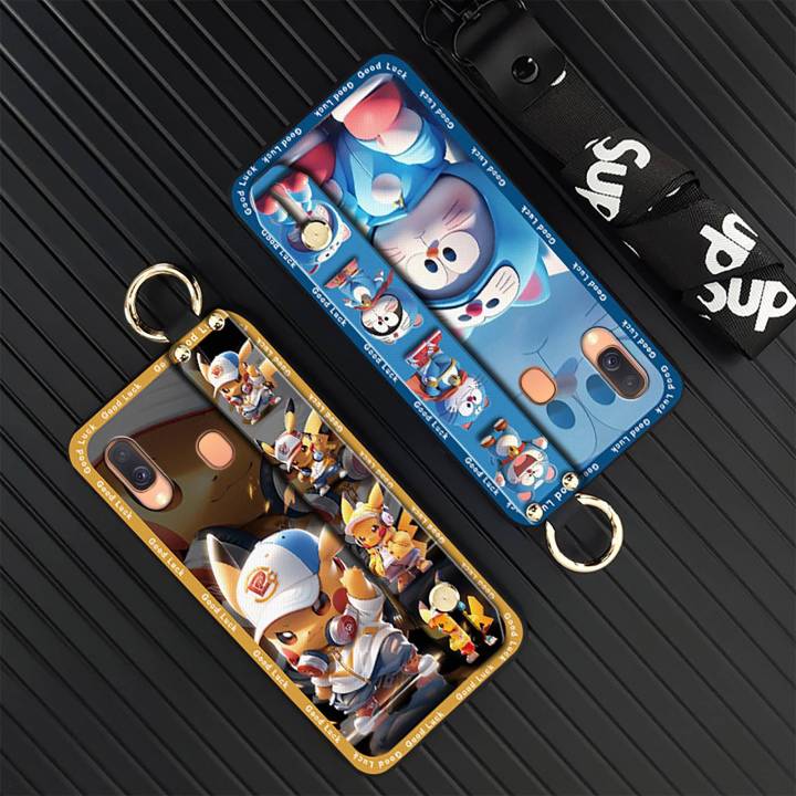 simple%20Silicone%20Phone%20Case%20For%20Samsung%20Galaxy%20A40/SM-A405FN/DS%20Lanyard%20geometry%20Anti-dust%20mobile%20phone%20case%20Anime%20cute%20-%20Image%204