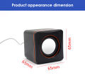 1-Pair Mini Portable USB Wired Computer Speakers Compatible With Laptop Computer PC Notebook Music Player mp3 mp4 Square Speaker Compact 3.5mm Jack Stereo Sound Surround Loudspeaker. 