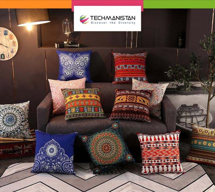 Techmanistan%20Pack%20Of%209%20Ethnic%20Design%20African%20Geometric%20Cushions%20Without%20Filling,%20Printed%20Cushion%20Covers%20For%20Sofa,%20Fancy%20-%20Image%205