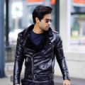 Fashion Biker Leather jacket with fur Coder-31. 