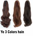 Long Straight Claw Clip On Ponytail Hair Extensions 24Inch Heat Resistant Pony Tail Hair piece For Women Daily Party. 