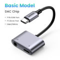 UGREEN USB C to 3.5mm AUX Audio Adapter with DAC Chip, Type C Headphone Jack Converter Supports PD QC Charging, Compatible with iPhone 16 15 Pro Max, Galaxy S25 S24 Ultra, iPad Pro 2021 2022 2023 2024 Models. 