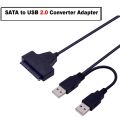 USB 2.0 to Sata Cable SATA to USB 2.0 Cable Adapter for 2.5" HDD SSD Hard Drive Connector 22 Pin 7+15 SATA 1 2 3 External Drive Converter Cloning Data Recovery for PS4, Win10/8.1/8/7/Vista/XP, Mac OS, SSD Adapter. 