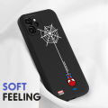 Hontinga for iPhone 6 Plus / 6S Plus Back Cover Cartoon Spiderman Design Soft Phone Case Square Edge Liquid Silicone Cases. 