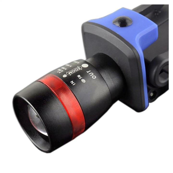 2X XPE LED 120 Lumen 3 Modes Waterproof Zoomable Clip - on Cap Hat Light Flashlight Head Light Lamp Black