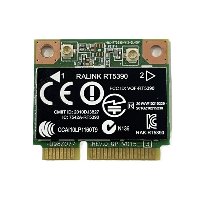 WiFi Card | Ralink RT5390 | Dual-Band Wireless | Mini PCIe | 802.11b/g/n/ac | 1500 Mbps | 2 Double IPEX Antenna | 2.4 GHz WiFi Card | Wireless Adapter Dongle | For HP & Dell Laptops | NO RETURN POLICY!