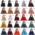 KK Hijab | Chiffon Hijab with Attached Cap | 2-in-1 Chiffon Hijab with cap. 