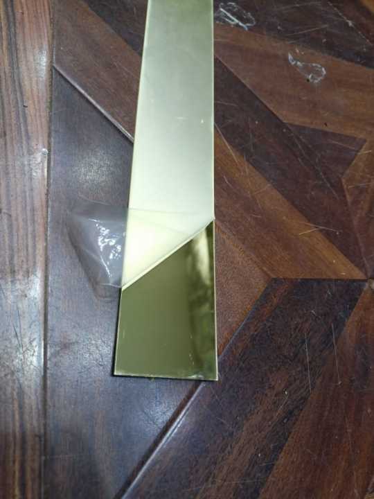 PVC Golden Strip for Wall Decor, Brass Look Mirror Finish, 1 Inch and 2 Inch Width