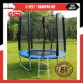 Trampoline 6 Feet Round Trampoline and Enclosure with spring kids bounce ring, jumping castle. 