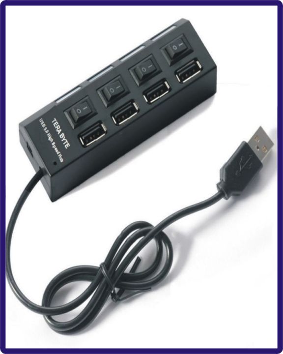 EMILY HIGH QUALITY USB HUB WITH EACH PORT LIGHT AND BUTTON