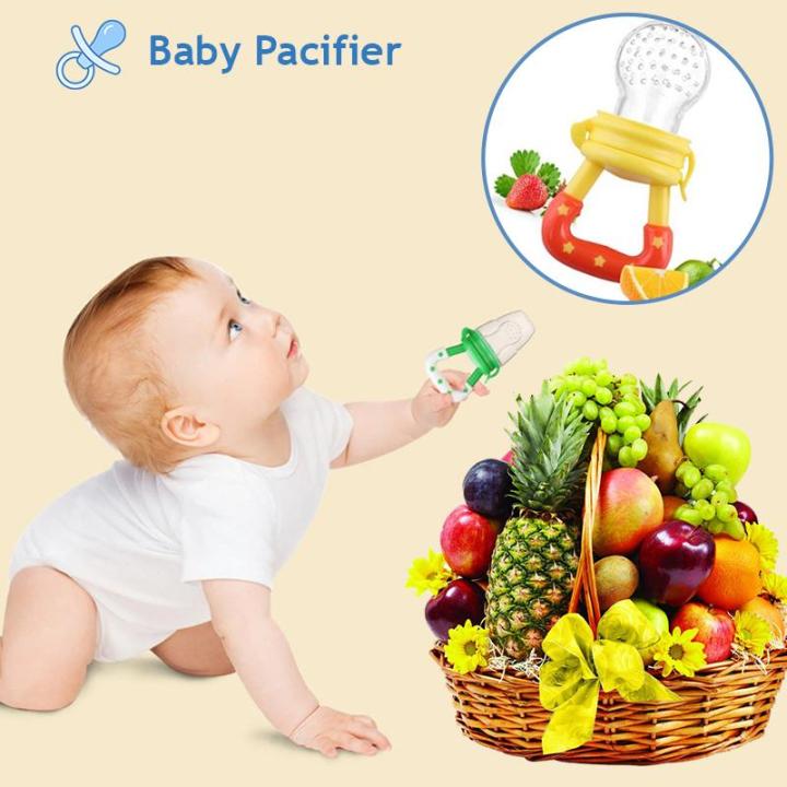 Baby Fruit Feeder Pacifier - Fresh Food Feeder, Infant Fruit Teething Toy, Silicone Pouches for Toddlers & Kids