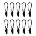 [HOT] 1/0Pcs Portable Tent Awning Fixing Clamp Grip With Carabiner Hook Windproof Tarpaulin Plastic Wind Rope For Outdoor Camping. 