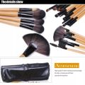 24 Pieces Makeup brushes - Professional Eye and Face brushes set with leather bag - Foundation brush - Eyeshadow brushes set. 