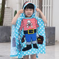 Large Cute Kids Hooded Bath Towel Cloak Cartoon Print Boys Girls Bathroom Beach Can Wear Super Absorbent Child Sunscreen Shawel. 