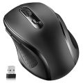 【BestGO】VicTsing MM057 2.4G Wireless Mouse Portable Mobile Optical Mouse with 6 Buttons 5 Adjustable DPI Levels for Notebook PC Laptop. 